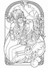 Coloring Pages Labyrinth Adult Book Deviantart Movie Labyrinthe Jareth Disney Colouring Drawings Drawing Sarah Grown Ups King Sheets Books Ludo sketch template