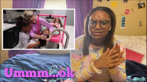 reacting to adoptive mother doing her black daughters hair youtube