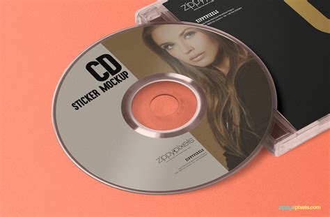 cd jewel case cd label mockup  psd  zippypixels