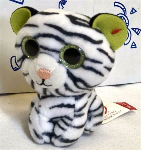 mcdonalds ty teenie beanie boos white tiger  blizz toy plush