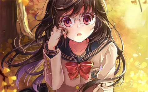 Download 1680x1050 Anime Girl Glasses Meganekko School