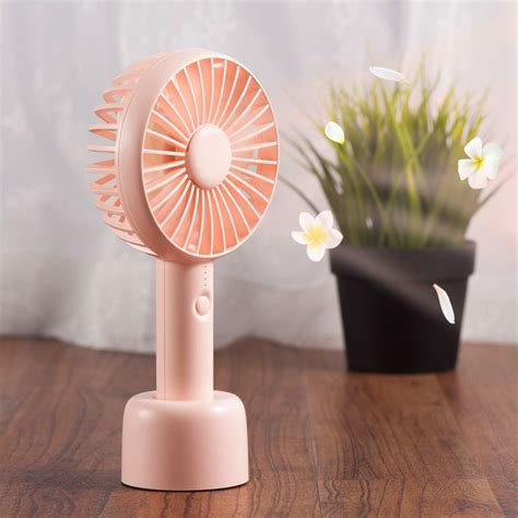 insten small portable handheld fan aroma cooling fan battery operated usb rechargeable  desk