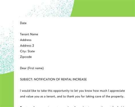 friendly rent increase letter sample pure property management