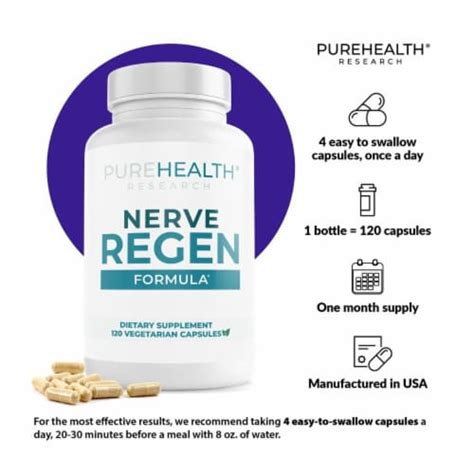 pure health nerve regen nervous system supplements  neuropathy  capsules  capsules