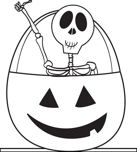 printable halloween skeleton coloring page  kids  supplyme