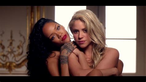 shakira and rihanna can t remember to forget you video premiere fab fashion fix