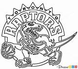 Raptors Toronto Draw Logo Step Coloring Learn Pages Easy Nba Template sketch template
