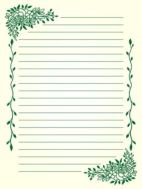 printable stationery templates  word