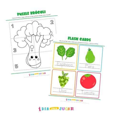 actividades infantiles imprimibles frutas  verduras