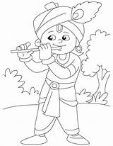 Krishna Coloring Pages Drawing Flute Kids Little His Colouring Pencil Baby Lord Magical Easy Drawings Printable Janmashtami Outline Bestcoloringpages Clipart sketch template