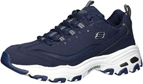 skechers mens d lites low top lace up walking shoes navy size 8 0