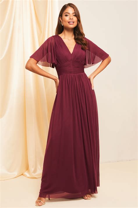 buy lipsy empire short sleeve bridesmaid maxi dress   ireland