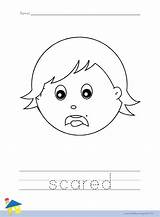 Scared Worksheet Suprised Feeling Feelings Emotions Surprise Thelearningsite sketch template