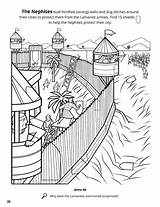 Fortifications Mormon Moroni Lds Nephites Fortified sketch template