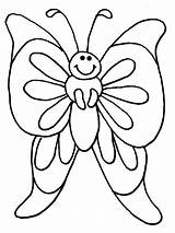 Butterfly Coloring Pages Kids Nature sketch template