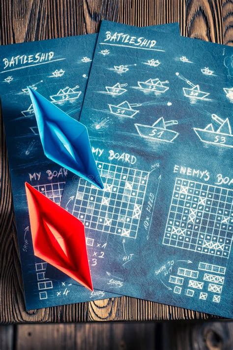 retro battleship paper game   battle concept stock photo image