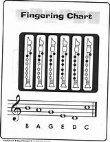 Recorder Soprano Fingering Fingerings Karate sketch template