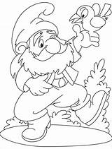 Gnome Coloring Pages Printable Cartoon Gnomes Bird Hand Game His Kids Getcolorings Color Popular Library Clipart Coloringhome Books sketch template