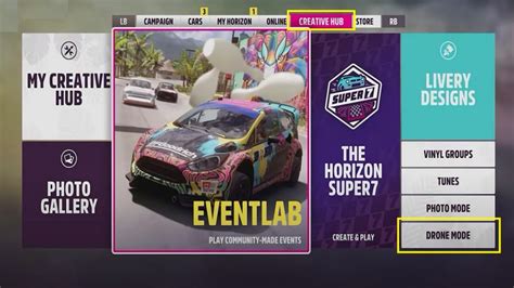 forza horizon     drone mode menus controls  guide gamerpillar