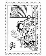 Coloring Stamp Postage Moon Pages Apollo Landing Sheets Activity Stamps Drawing Events Special Postal Bluebonkers First Printable Anniversary Getdrawings Authorized sketch template