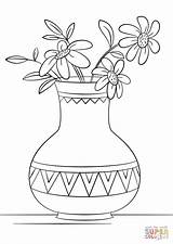Coloring Vase Letter Pages Flowers Daisy Flower Printable Preschool Colouring Sheets Alphabet Van Template Supercoloring Print Words Categories Dot Choose sketch template