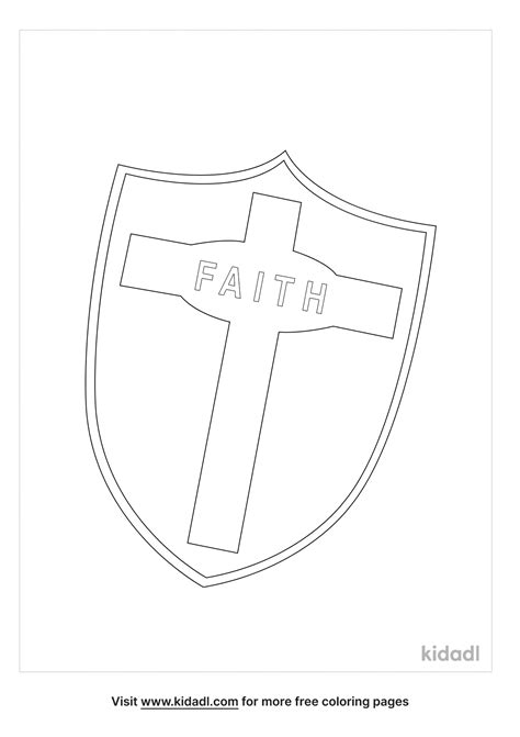 shield  faith coloring page coloring page printables kidadl