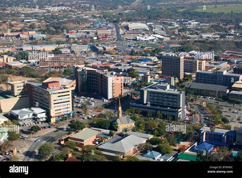 aerial view nelspruit cbd  res stock photography  images alamy
