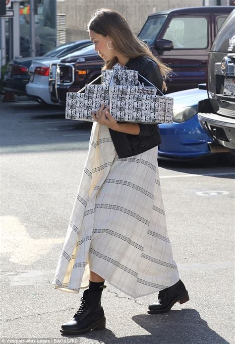pregnant jessica alba covers up bump in maxi dress in la daily mail online