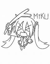 Miku Hatsune Vocaloid sketch template
