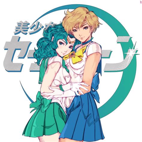 Safebooru 2girls Absurdres Aqua Eyes Aqua Hair Bishoujo Senshi Sailor