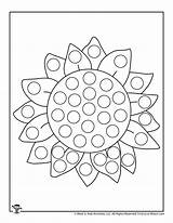 Marker Sunflower sketch template