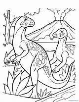 Meat Coloring Pages Eating Getcolorings Dinosaur Color sketch template