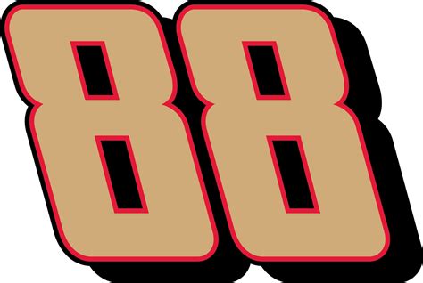 Dale Earnhardt Jr Gold 88 Logo 88 Vinyl Decal Sticker 5 Sizes