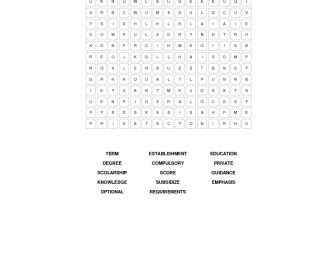 education word search