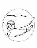 Sombrero Craft Labor Policia Policía Freekidscrafts sketch template