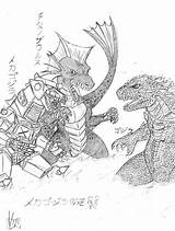 Mechagodzilla Godzilla Terror Pages Coloring Vs Deviantart Titanosaurus Template Mecha Pre03 sketch template