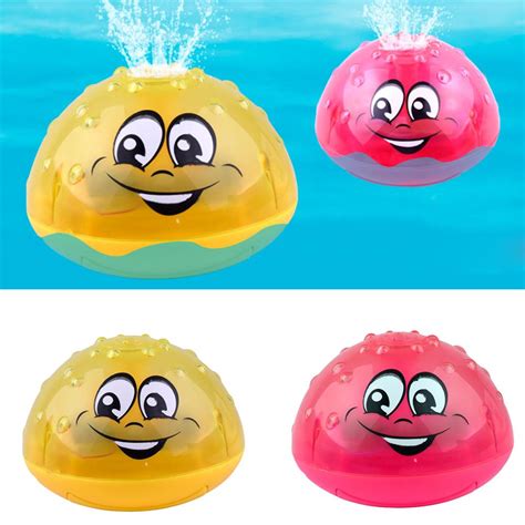 lovely led flashing bath toys musical ball water squirting