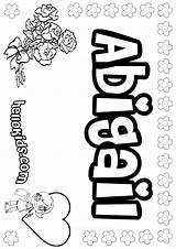 Abigail Coloring Pages Name Names Color Print Hellokids Sheets Choose Board Online sketch template