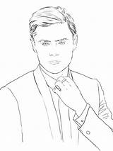 Coloring Pages Celebrity People Famous Efron Zac Color Colouring Book Printable Drawings Getcolorings Celebrities Designlooter Books Adult Print Choose Board sketch template