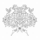 Johanna Basford Festive Divyajanani sketch template