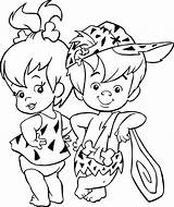 Coloring Pebbles Pages Baby Girl Flintstones Printable Cartoon Bamm Getdrawings Rubble Boy Choose Board sketch template