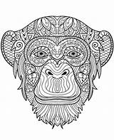 Kolorowanki Kolorowanka Glowa Druku Malpy Mandale Relaksacyjne Małpa Malpa Mandalas Sayfasi Boyama Relaksacyjna Szympans sketch template