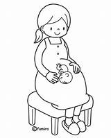 Pregnant Coloring Pages Woman Getcolorings sketch template