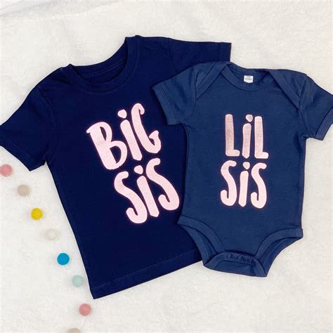 Big Sis Lil Sis Matching T Shirt Set Rose Gold – Lovetree Design