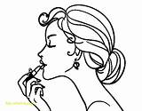 Lips Coloring Pages Kissing Make Makeup Lipstick Mouth Printable Face Cliparts メイク ぬりえ Getcolorings Clipart 塗り絵 Drawing Print Colorear Getdrawings sketch template