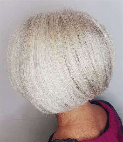 rounded white bob over 60 gorgeous gray hair hair styles silver