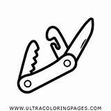 Knife Coloring Pocket Pages Template sketch template