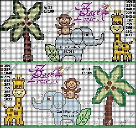 safari marcadores de pagina de croche ponto cruz ponto cruz bebe