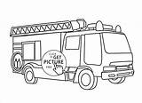 Fire Truck Coloring Pages Getcolorings sketch template