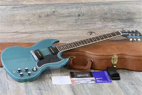 super cool  gibson sg special faded pelham blue  ps ohsc papers lovies guitars